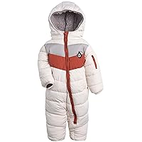 Volcom Baby Boys’ Snowsuit – Hooded Fleece Lined Warm Winter Jumpsuit – Zip Snow Pram for Newborns and Infants (3-24M)