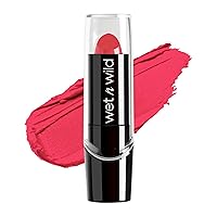 wet n wild Silk Finish Lipstick, Hydrating Rich Buildable Lip Color, Formulated with Vitamins A,E, & Macadamia for Ultimate Hydration, Cruelty-Free & Vegan - Hot Paris Pink