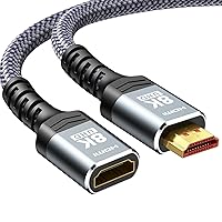 Highwings 8K HDMI Extender 3FT, HDMI Extension Cable Male to Female Adapter for TV, 4K@120Hz 8K@60Hz 2.1 Ultra High Speed 48Gbps, Compatible with Roku/Fire TV Stick, PS5, PS4, UHD TV PC, Blu-ray