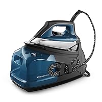 Rowenta, Iron, Perfect Steam Pro Stainless Steel Soleplate Professional Steam Station for Clothes, 37 Ounce Removable Tank, Fast Heat Up, 1800 Watts, Steam Iron, Blue Clothes Iron, DG8624