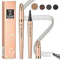 Eyebrow Pen-3D Microblading Eyebrow Tattoo Pencil 4 Fork Tip- Long Lasting Waterproof Eye Brow Pen - Natural Looking and Stays on All Day