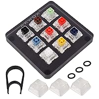 Griarrac Cherry MX Key Switch Tester Mechanical Keyboard Sampler Switch  Testing Tool Kit, with Puller and O Rings (9-Key Printed PBT Keycap)