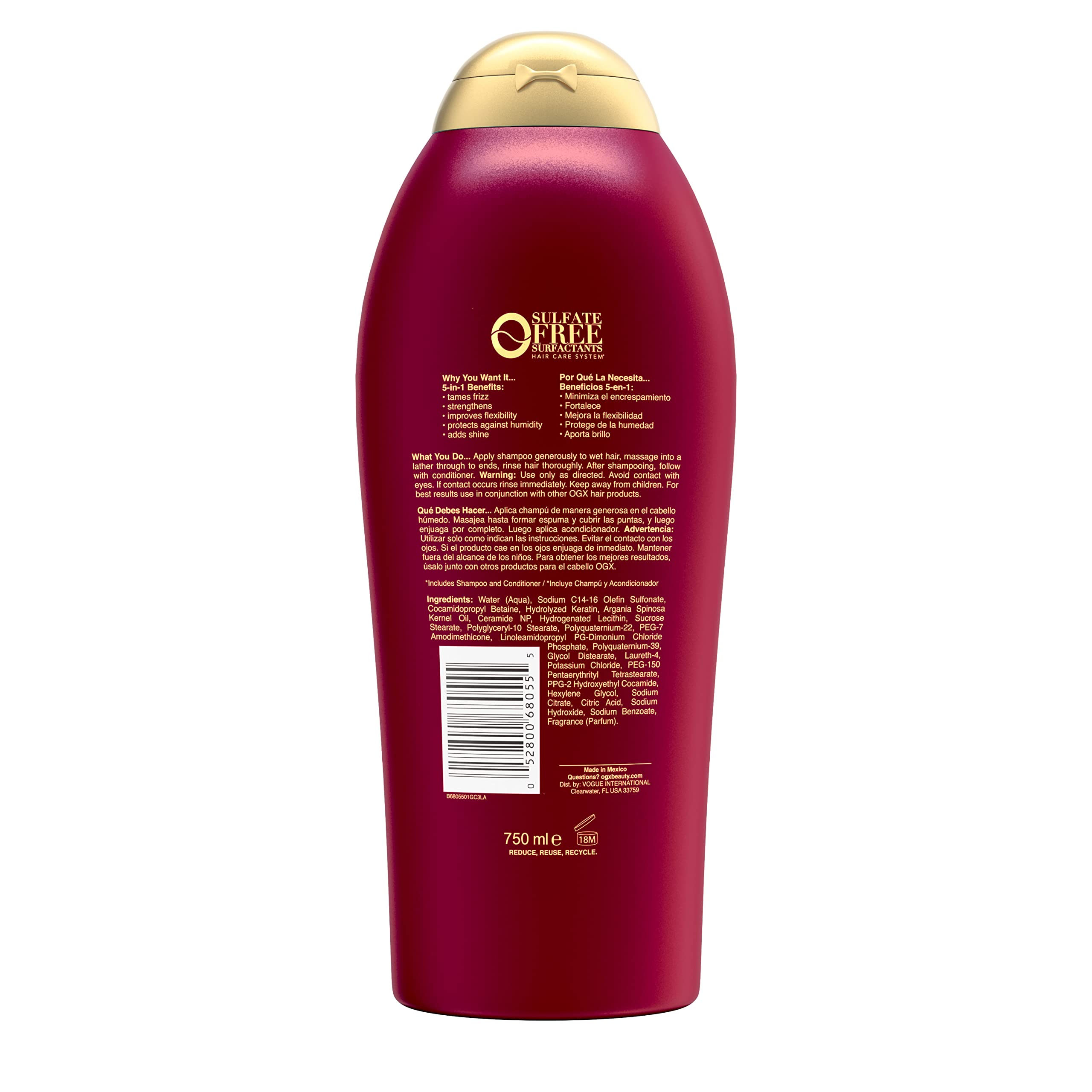 OGX Keratin Extra Strength Shampoo, 25.4 fl oz