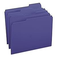 Smead Colored File Folder, 1/3-Cut Tab, Letter Size, Navy, 100 per Box (13193) (Pack of 1)