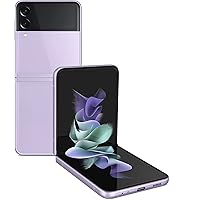 Samsung Galaxy Z Flip 3 Flip3 5G Fully Unlocked Android Cell Phone US Version Smartphone Flex Mode, Intuitive Camera Compact - (Renewed) (256GB, Lavender)