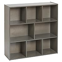ECR4Kids Streamline 8-Compartment Storage Cabinet, 36in, Classroom Furniture, Grey Wash