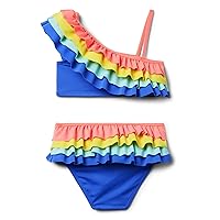 Janie and Jack Girls' Ruffle Two Piece Swimsuit (Toddler/Little Big Kids)