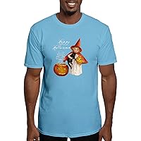 CafePress Vintage Halloween Witch Fitted T Shirt Men's Semi-Fitted Classic Cotton T-Shirt