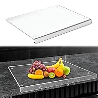 Wesiti Large Acrylic Cutting Board with Lip Non Slip Clear Cutting Board  Chopping Acrylic Countertop Protector Cover Shatter Resistant for Home