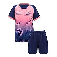 Kids Boys Soccer Jerseys and Shorts Set Athletic Sports Team Training Uniform 2 Pieces Activewear Set