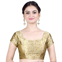 Chandrakala for Mom,Readymade Blouses for Women,Readymade Gold, Large (B117GOL4)