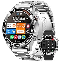 Men Smart Watch for Android iOS, Bluetooth Call with Heart Rate/Sleep Monitor Fitness Tracker, 1.46