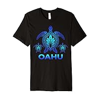 Vintage Oahu Hawaii Sea Turtle Hawaiian Aloha Beach Surf Premium T-Shirt