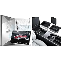 Tesla Model Y/3 Screen Protector and 3PCS Center Console Organizer Set