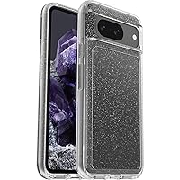 OtterBox Google Pixel 8 Symmetry Series Clear Case - STARDUST (Clear/Glitter), ultra-sleek, wireless charging compatible, raised edges protect camera & screen (ships in polybag)