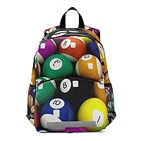 ALAZA Colorful Snooker Billiard Ball Casual Backpack Bag harness bookbag Travel Shoulder Bag