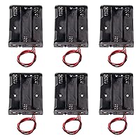 6pcs 3 AA Battery Holder 3 X 1.5V 4.5V AA Battery Holder Case Box with Leads Wires