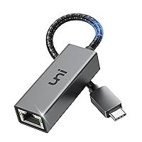 uni USB-C to Ethernet Adapter 1Gbps, [Thunderbolt 3/4 Compatible] Gigabit Network Adapter, Type-C to RJ45 Adapter for Nintendo Switch, Laptops, MacBook Pro/Air M2, Dell XPS, and More