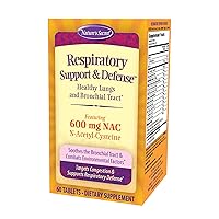 Respiratory Support & Defense - 60 Tablets - Promotes Healthy Lungs & Bronchial Tract - With NAC, Fenugreek & Marshmallow - 90 Total Servings