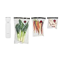 Fresh & Save 4-pc Vacuum Sealer Starter Set, Reusable Sous Vide Bags, Meal Prep