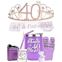 40th Birthday Gift for Woman, 40th Birthday, I'm 40, Best Turning 40 Year Old Birthday Gift Ideas for Wife, Mom, Her, Happy 40th Birthday Party Supplies, 40th Birthday Decoration Party Supplies