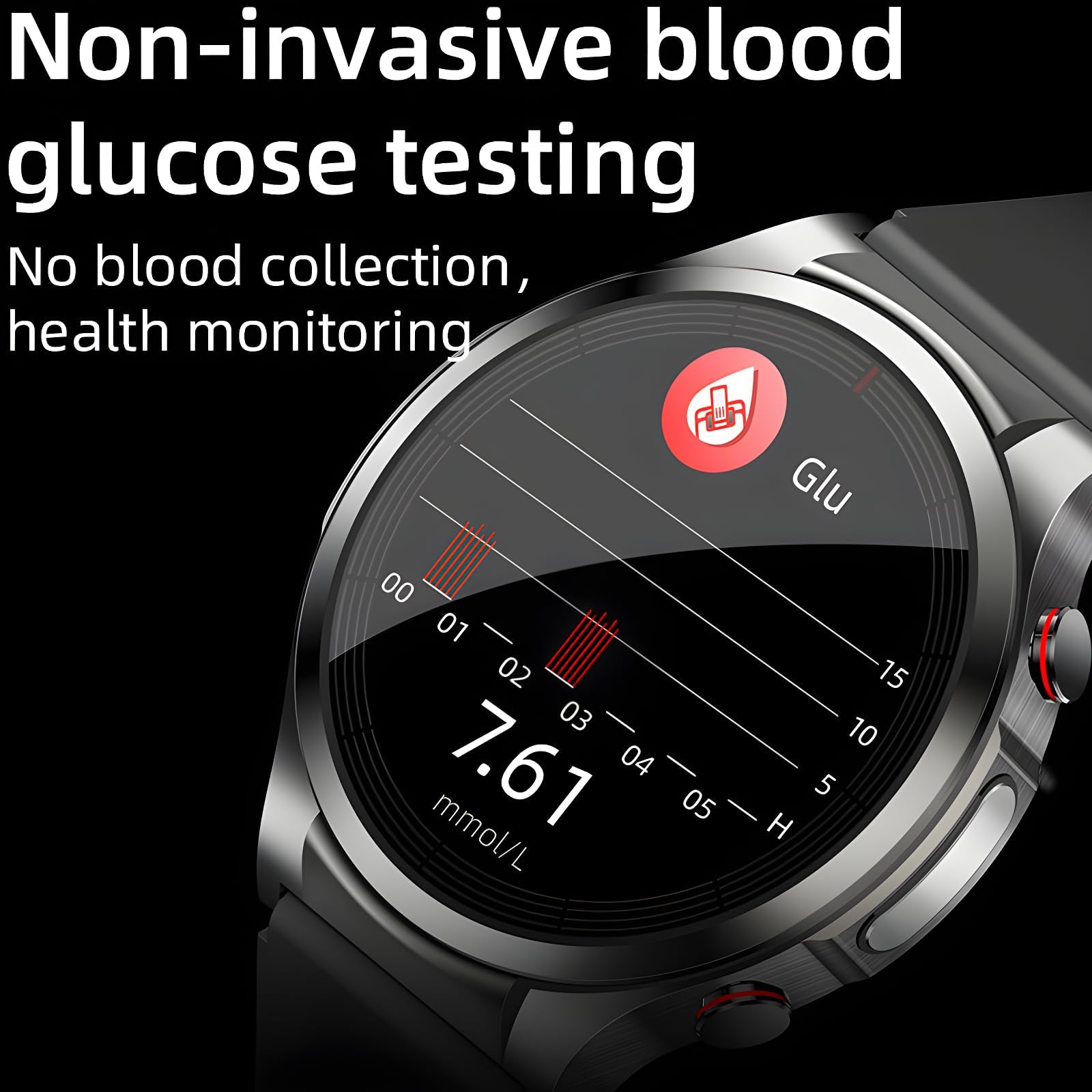 2023 New Blood Glucose Monitor Smart Watch Men Women Blood Pressure  Measurement Thermometer Waterproof Ladies Smartwatch | Fruugo SA