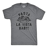Mens Pasta La Vista Baby T Shirt Funny Italian Food Lovers Joke Tee for Guys