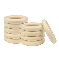 20 Pcs Unfinished Wooden Rings for Crafts, 70mm/2.7inch Natural Wood Rings Without Paint, Macrame Rings for DIY, Jewelry Making