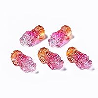 Pandahall 10pcs Feng Shui Pi Xiu Lampwork Beads Dyed Pi Yao Lucky Wealthy Nafu Glass Beads Chinese Dragon Spacer Bead for Men and Women Attract Good Luck Money Rosary Jewelry Making, Hole: 1.8mm
