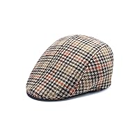 ARG Men's Gatsby Tweed Baker Boy Hat Herringbone Newsboy Cap One Size