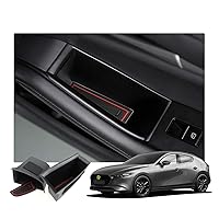 Passenger Storage Tray Organizer Grab Handle Accessory Box for 2019 2020 Mazda 3 Mazda3 Axela CX-30 Handle Pocket Door Side Pallets Armrest Container Box Cover Kit Trim Handle Pocket (2PCS Front Door)