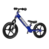 Strider 12” Classic Bike - No Pedal Balance Bicycle for Kids 18 Months to 3 Years - Includes Built-In Footrest, Handlebar Grips & Flat-Free Tires