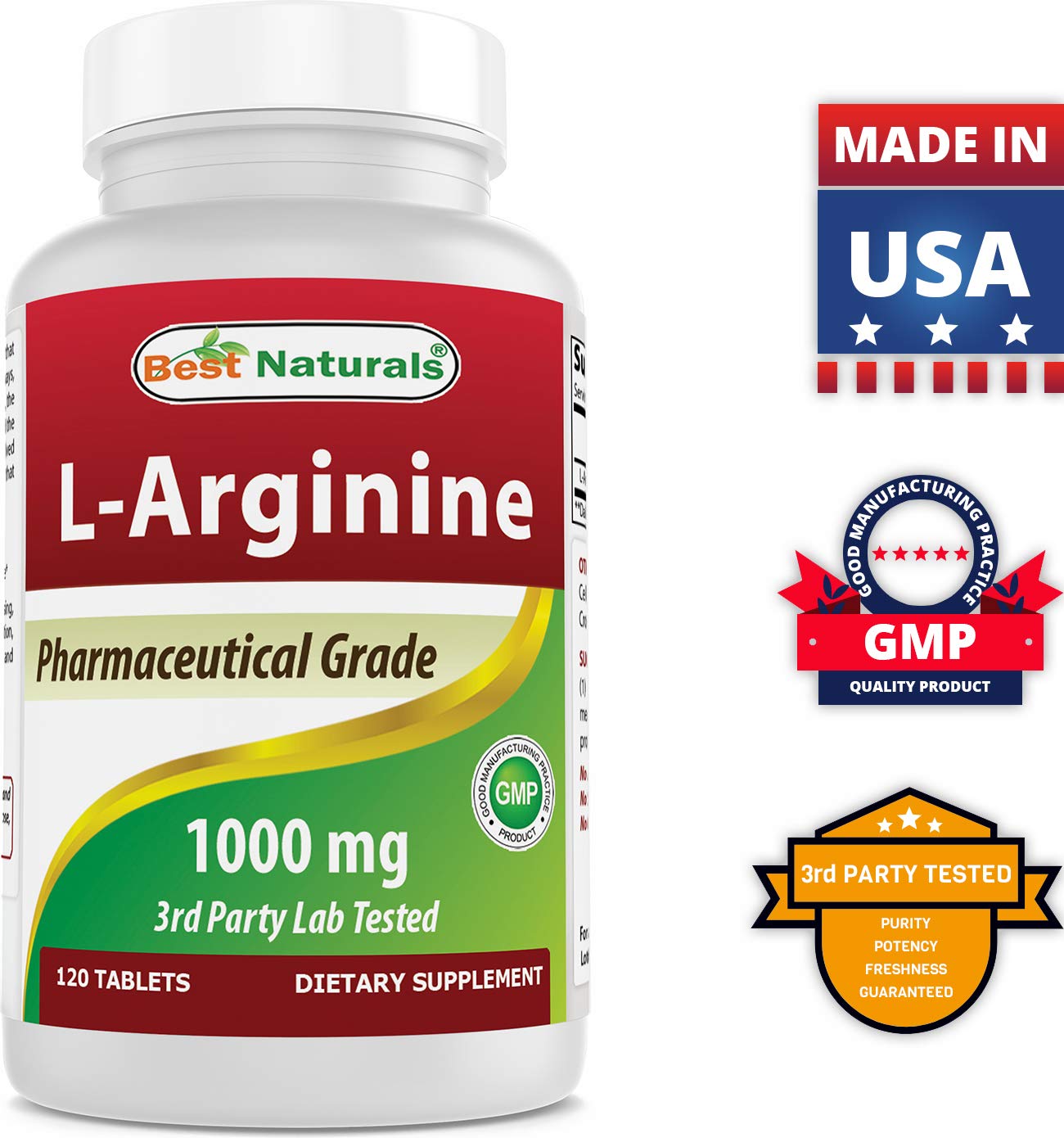 Best Naturals L-proline 500 mg & L-Arginine 1000 mg