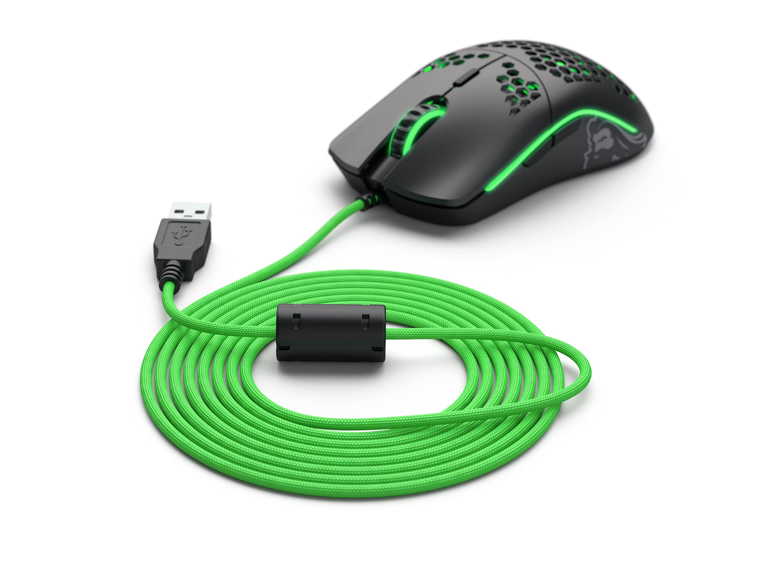 Glorious Ascended Cable (Green) - Flexible Lightweight Paracord - Gaming Mouse Replacement Cable Repair Accessory (Mouse not Included)