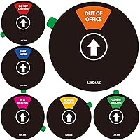 Office Door Sign, Do Not Disturb/Come in Welcome/Out of Office/In a Meeting/Back Soon/Working Remotely 6 Options, LJSCARE Privacy Door Sign 6 inch (Black)