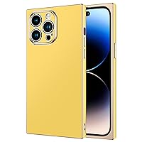 Cocomii Square Case Compatible with iPhone 11 Pro - Luxury, Slim, Glossy, Solid Color, Gold Plated, Easy to Hold, Anti-Scratch, Shockproof (Yellow)