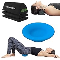 Cervical Orthotic Traction Block Neck Stretcher and Pelvic Bowl Lower Back and Hip Pain Relief Bundle