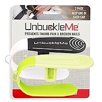 UnbuckleMe Car Seat Buckle Release Tool - Black & Lime Green 2 Pack - Buy one for Each Car or Give One to a Friend