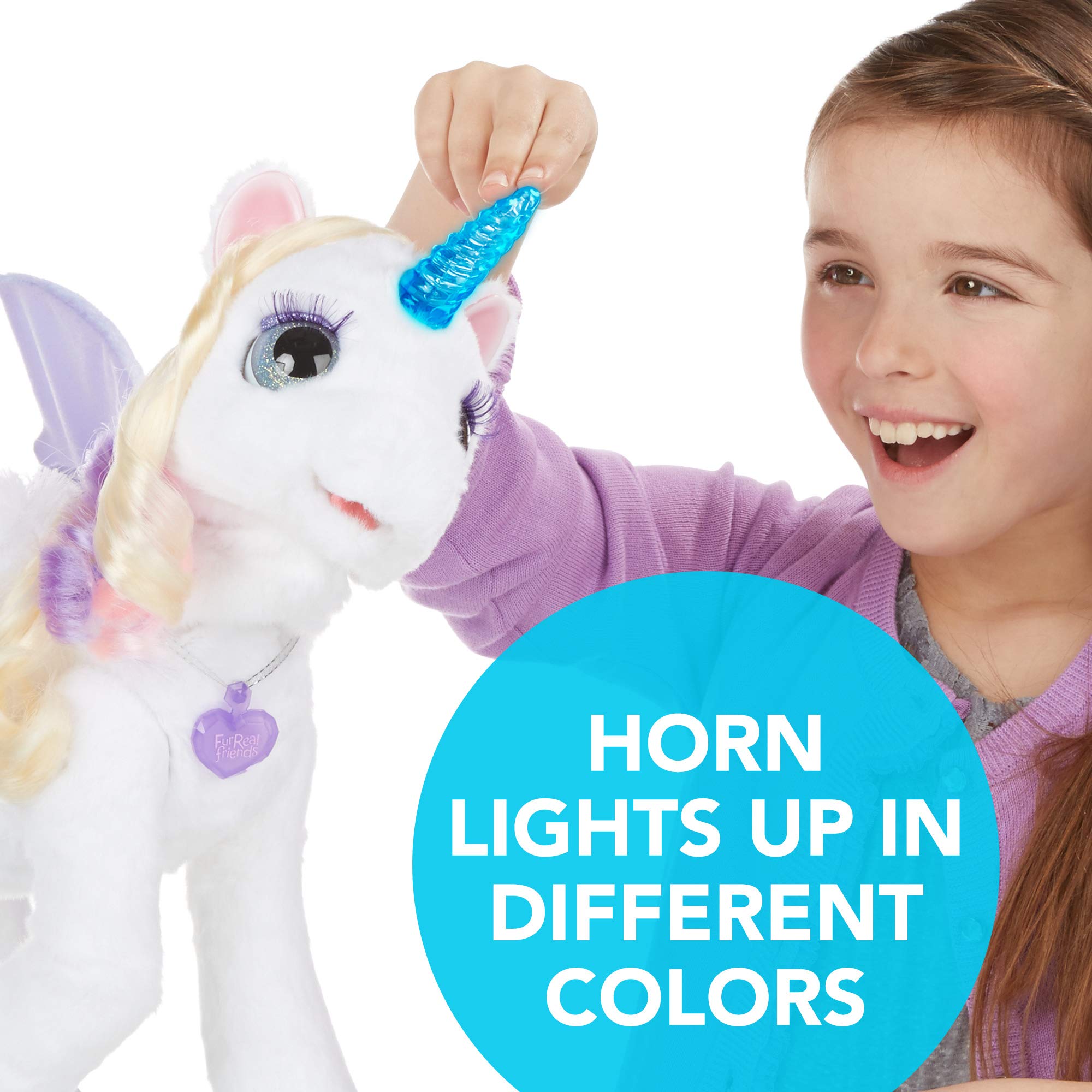 furReal StarLily, My Magical Unicorn Interactive Plush Pet Toy, Light-up Horn, Ages 4 and Up(Amazon Exclusive)
