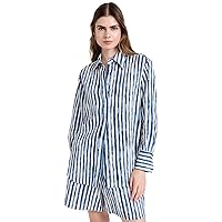 Vince Women's Painterly Stripe Oversized Shirt