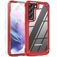 Galaxy S21 Plus Case with Self Healing Flexible TPU Film[2 Pack],Drop Proof 2-Layer Durable Cover/Shockproof Drop Protection Acrylic Clear Case for Samsung Galaxy S21 Plus 6.7