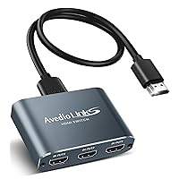 HDMI Switch 3 in 1 Out 4K@60Hz Aluminum Alloy【with 4FT HDMI 2.0 Cable】, avedio links 3x1 HDMI Multi Port Switch, 3 Way HDMI Selector Switcher Support HDCP 2.2, HDR 10, for Fire TV Stick, PS5, PS4