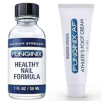 Funginix Bundle Healthy Nail Formula and Athlete's Foot Treatment. Extra strength antifungal foot care package