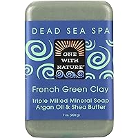 One With N 6 Piece French Clay Soap, Green, 7 Ounce