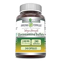 Amazing Formulas Glucosamine Sulfate 1000 mg Capsules Supplement | Non-GMO | Gluten Free | Made in USA (240 Count)