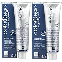 Ever Ego Color Ego permanent Cream Light Blonde (8/0) 3.38oz (Pack of 2) + Tail Comb