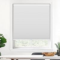 Cordless Cellular Shades, Blackout Honeycomb Shades with 1.5 inch Cells, Room Darkening Pleated Blinds for Window Size 26