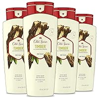 Fresher Collection Men's Body Wash, Timber, 16 Fl Oz (Pack of 4)