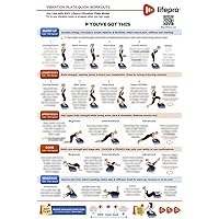 Lifepro Whole Body Vibration Plate Workout Poster - Comprehensive Vibration Plate Exercise Machine Exercise Poster with Training Suggestions & Detailed Instructions in Convenient Workout Chart