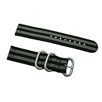 HNS Watch Bands - Choice of Color & Width (20mm, 22mm,24mm) - 2 Piece Ballistic Nylon Premium Watch Straps